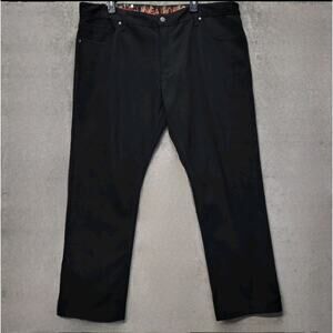 LU Linea Uomo Jeans Black Relaxed Mens Size 42 x 30 Heavy Cotton Denim